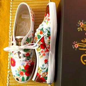 Rifle Paper Co X Keds Wildrose White Sneakers